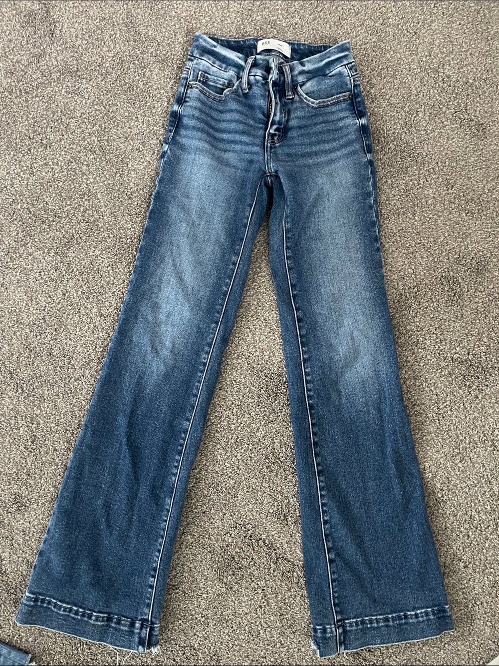 BKE Medium Blue High-Rise Wide Leg Jeans